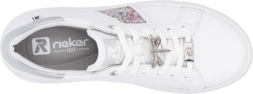 OTTO RIEKER Sport Plateausneakers met stijlvolle metallic-details vrijetijdsschoen lage schoen veterschoen