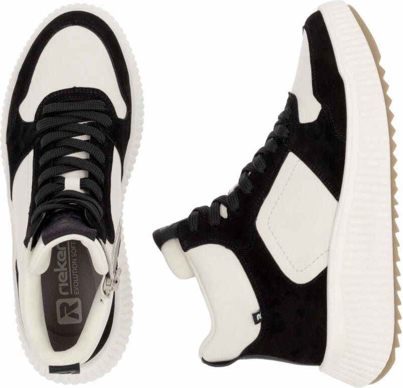 Rieker EVOLUTION Sneakers vrijetijdsschoen high top sneaker veterschoenen schachtvering