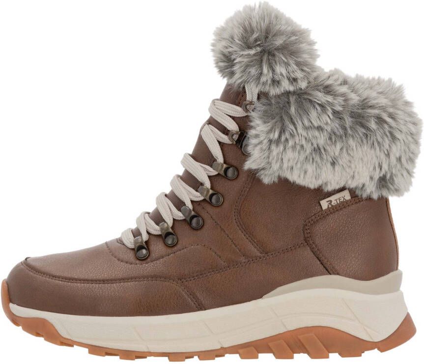 Rieker EVOLUTION Winterlaarzen Hightop sneakers veterschoenen winterlaarzen met lamswolvoering