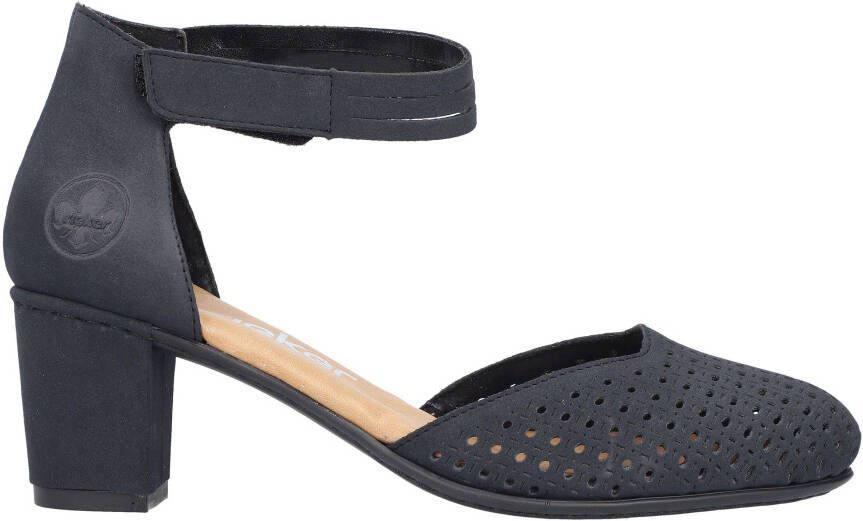 Rieker Gesppumps avondschoen feestelijke schoen trechterhak met klittenbandsluiting