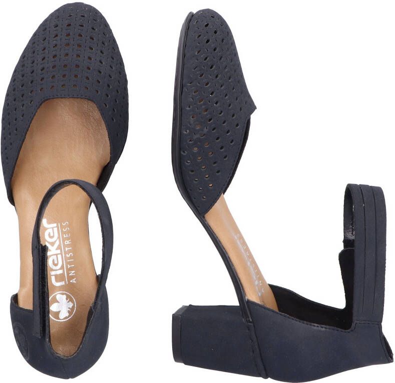 Rieker Gesppumps avondschoen feestelijke schoen trechterhak met klittenbandsluiting