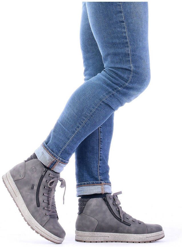Rieker Hoge veterschoenen met twee ritsen vrijetijdsschoen veterschoen