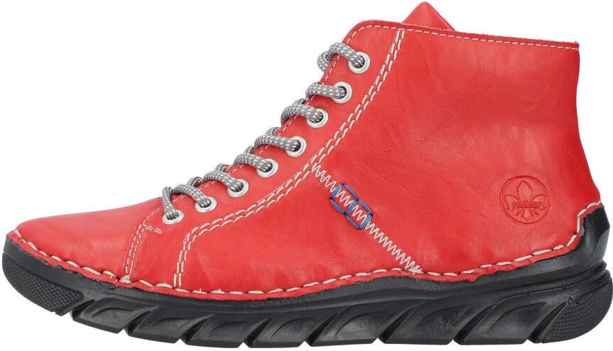 Rieker Hoge veterschoenen veterschoen high top sneaker veterschoen met contraststiksel