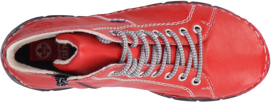 Rieker Hoge veterschoenen veterschoen high top sneaker veterschoen met contraststiksel
