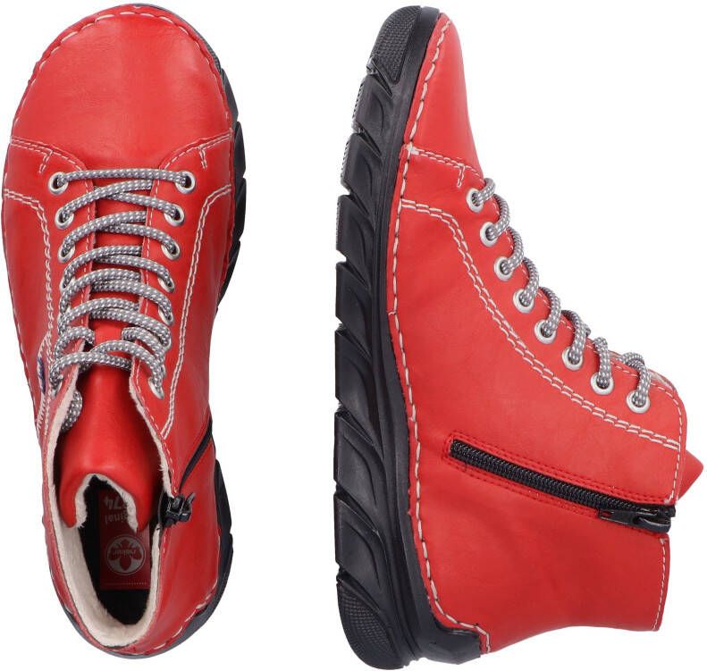 Rieker Hoge veterschoenen veterschoen high top sneaker veterschoen met contraststiksel