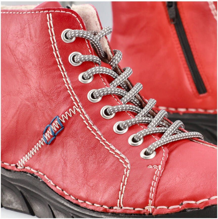 Rieker Hoge veterschoenen veterschoen high top sneaker veterschoen met contraststiksel