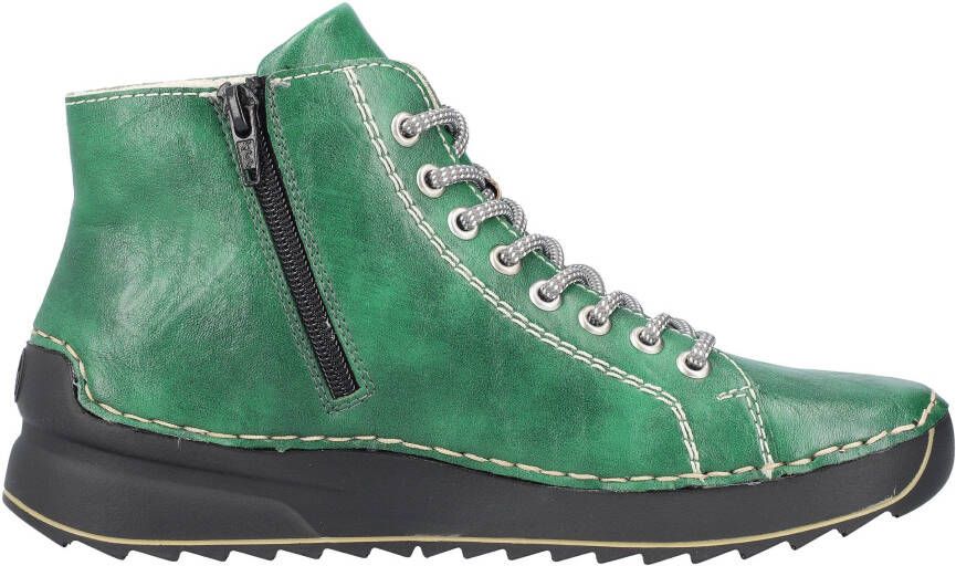 Rieker Hoge veterschoenen met modieuze profielzool