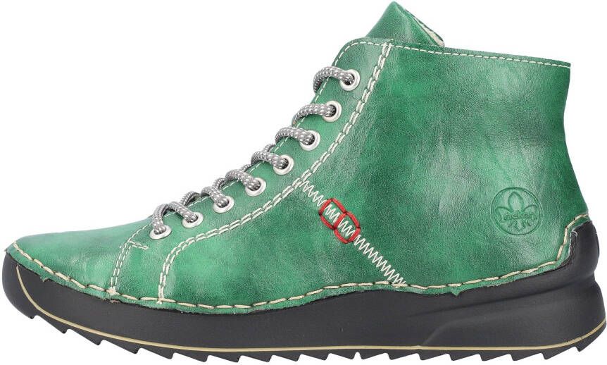 Rieker Hoge veterschoenen met modieuze profielzool