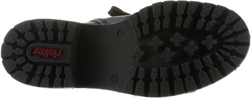Rieker Hoge veterschoenen enkellaarsjes profielzool blokhak met casual vetersluiting
