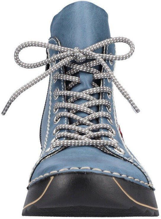 Rieker Hoge veterschoenen met decoratieve stiksels