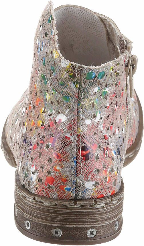 Rieker Hoge veterschoenen blokhak veterschoen laarsjes met mooie laser-cut - Foto 5