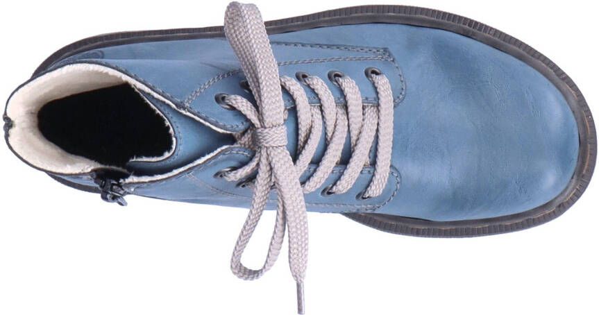 Rieker Hoge veterschoenen veterschoen blokhak met logo-embossing