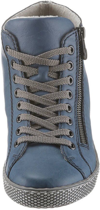 Rieker Hoge veterschoenen veterschoen laarzen met rits aan de buitenkant