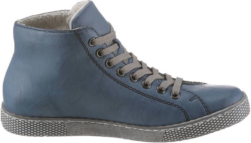 Rieker Hoge veterschoenen veterschoen laarzen met rits aan de buitenkant