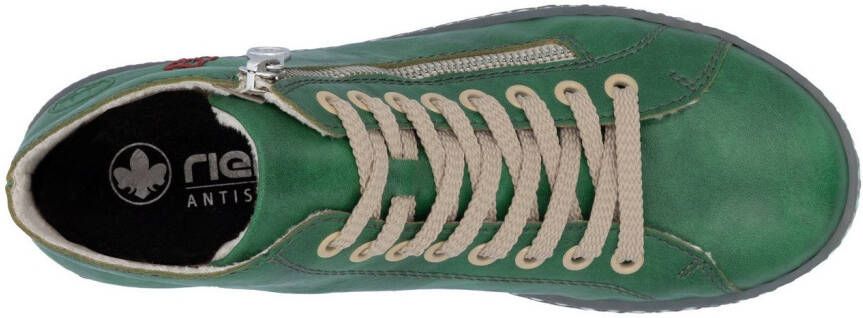 Rieker Hoge veterschoenen veterschoen casual laarzen met rits aan de buitenkant