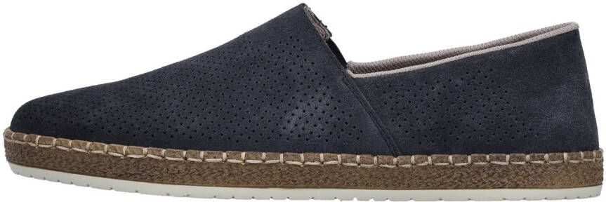 Rieker Instappers instapschoen casual slipper moccasin met perforatie