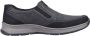 Rieker heren lage schoenen zakelijke schoenen leren schoenen 14362-00 grijs extra breed - Thumbnail 8