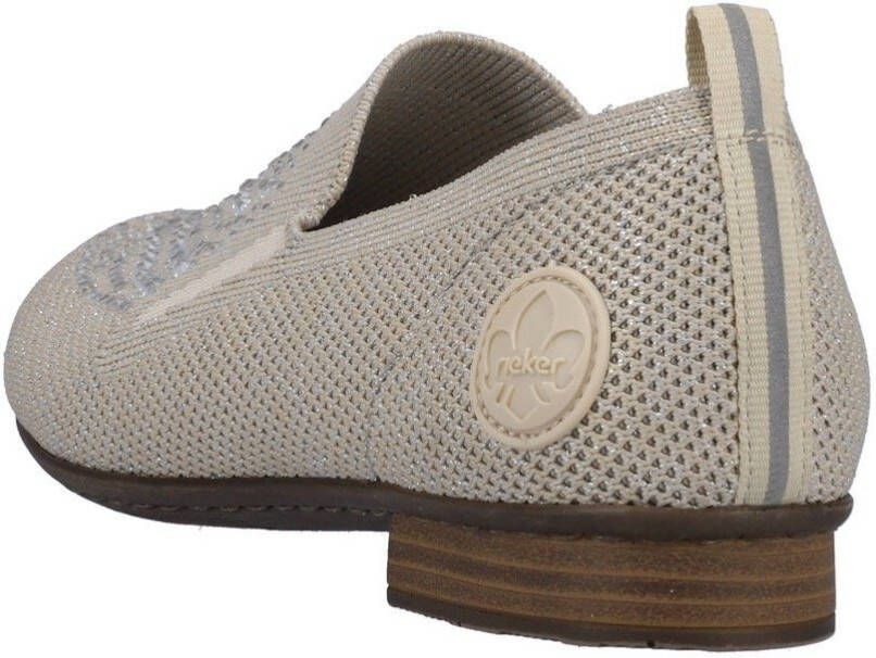 Rieker Instappers Loafer zakelijke schoen versierd met strass-steentjes