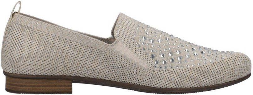 Rieker Instappers Loafer zakelijke schoen versierd met strass-steentjes