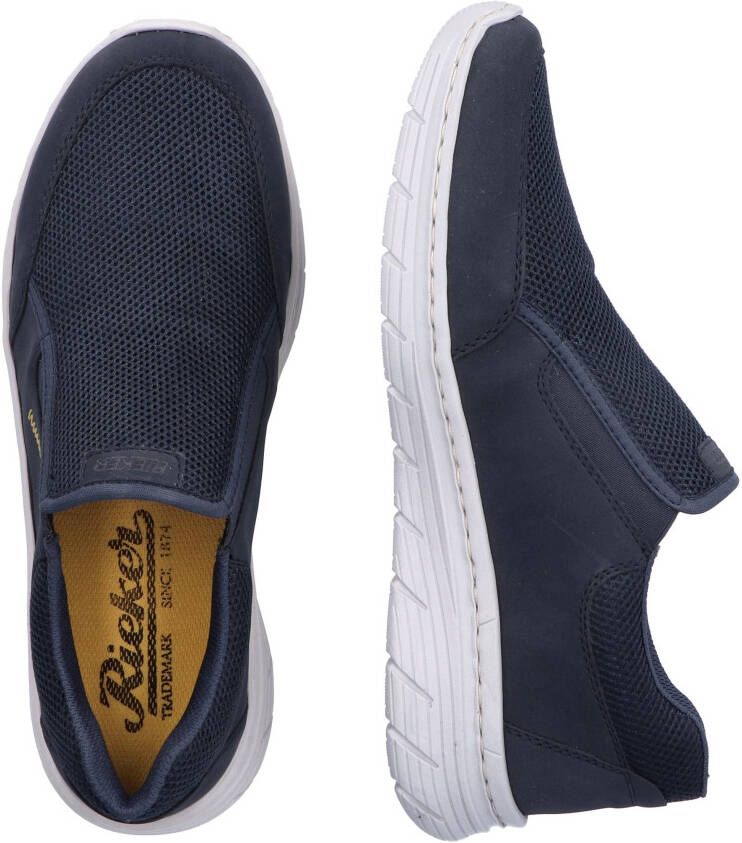 Rieker Instappers Vrijetijdsschoen slipper halfschoen in materiaalmix.