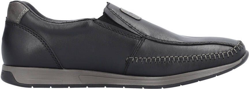 Rieker Instappers Mokassin loafer comfortschoen met ingewikkelde randnaad