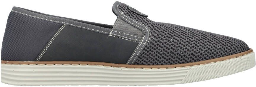 Rieker Instappers Espadrilles zomerschoen met contrasterende decoratieve stiksels
