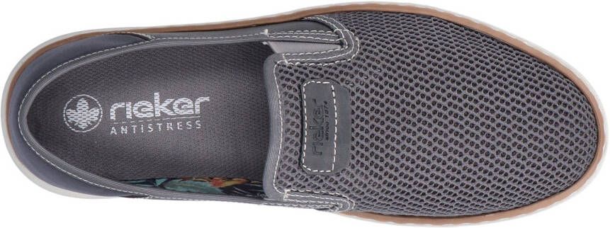 Rieker Instappers Espadrilles zomerschoen met contrasterende decoratieve stiksels