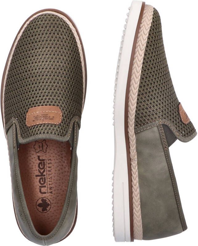 Rieker Instappers espadrilles zomerschoen instapschoen met gepolsterde binnenzool