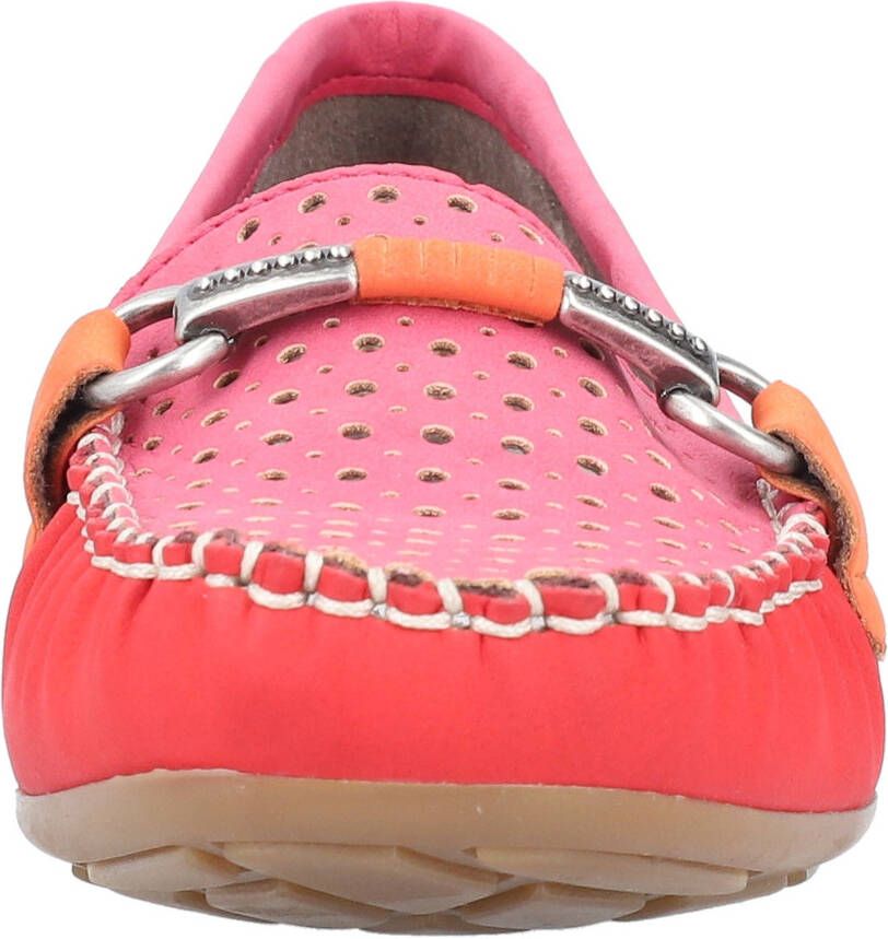 Rieker Instappers moccasin loafer zomerschoen met luchtige perforatie
