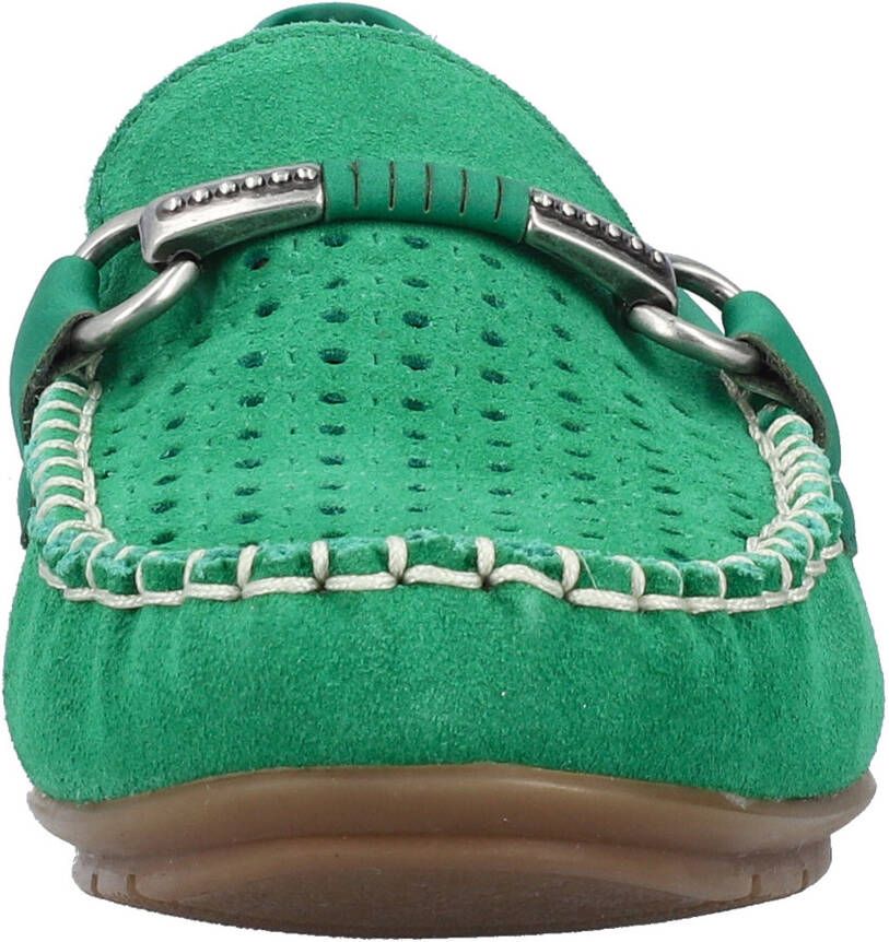 Rieker Instappers moccasin loafer zomerschoen met siernaad