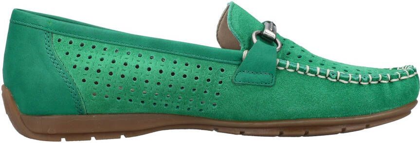Rieker Instappers moccasin loafer zomerschoen met siernaad