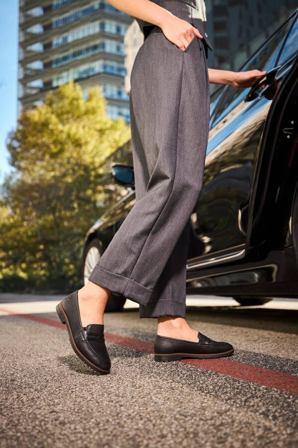 Rieker Instappers Business slipper mocassin instapschoen met geprofileerde loopzool