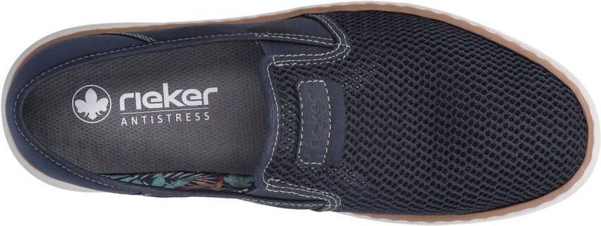 Rieker Instappers Espadrilles zomerschoen met contrasterende decoratieve stiksels