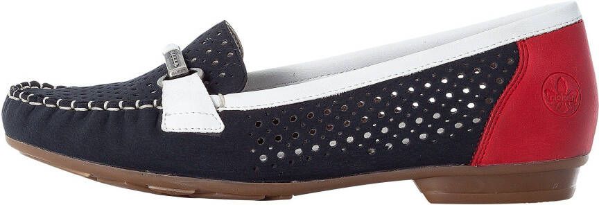 Rieker Mocassins Slipper zomerschoen met mooie siergesp