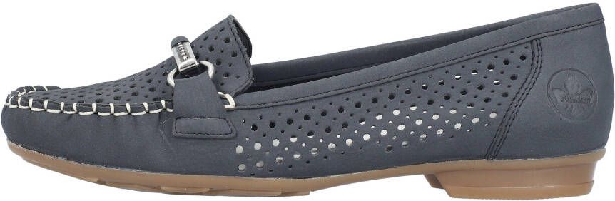 Rieker Mocassins Slipper zomerschoen met mooie siergesp