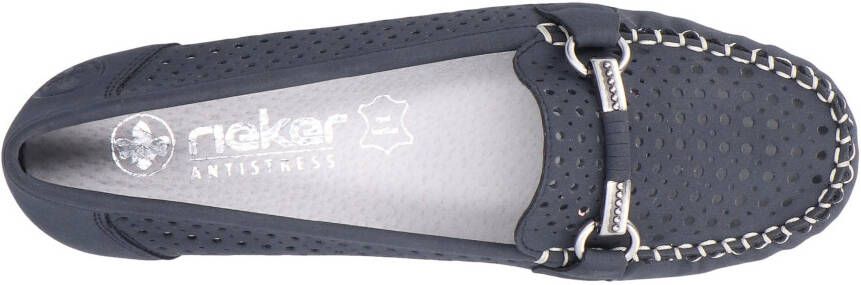 Rieker Mocassins Slipper zomerschoen met mooie siergesp