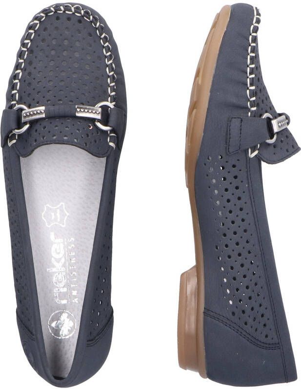 Rieker Mocassins Slipper zomerschoen met mooie siergesp