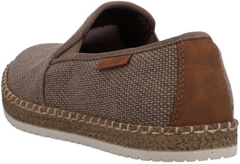 Rieker Espadrilles Slipper strand schoen zomerschoen met stretchinzetten