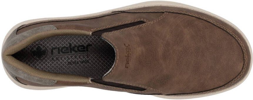 Rieker Instappers slip-on sneaker lage schoen loafer vrijetijdsschoen met elastische band