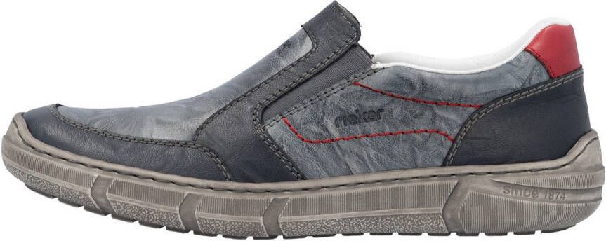 Rieker Instappers slip-on sneaker lage schoen vrijetijdsschoen met schachtpolstering