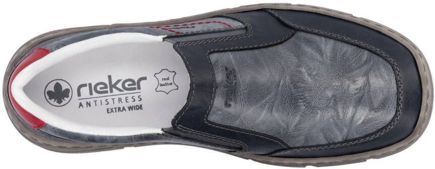 Rieker Instappers slip-on sneaker lage schoen vrijetijdsschoen met schachtpolstering