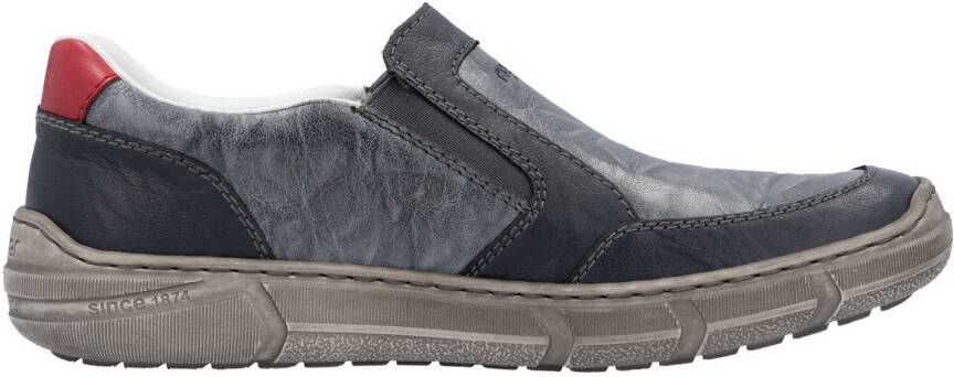 Rieker Instappers slip-on sneaker lage schoen vrijetijdsschoen met schachtpolstering