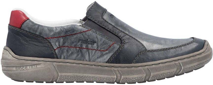 Rieker Instappers slip-on sneaker lage schoen vrijetijdsschoen met schachtpolstering