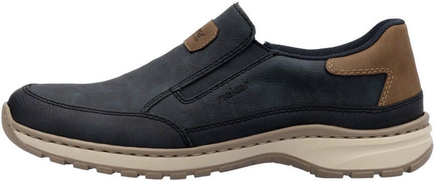 Rieker Instappers slip-on sneaker vrijetijdsschoen lage schoen met elastische band