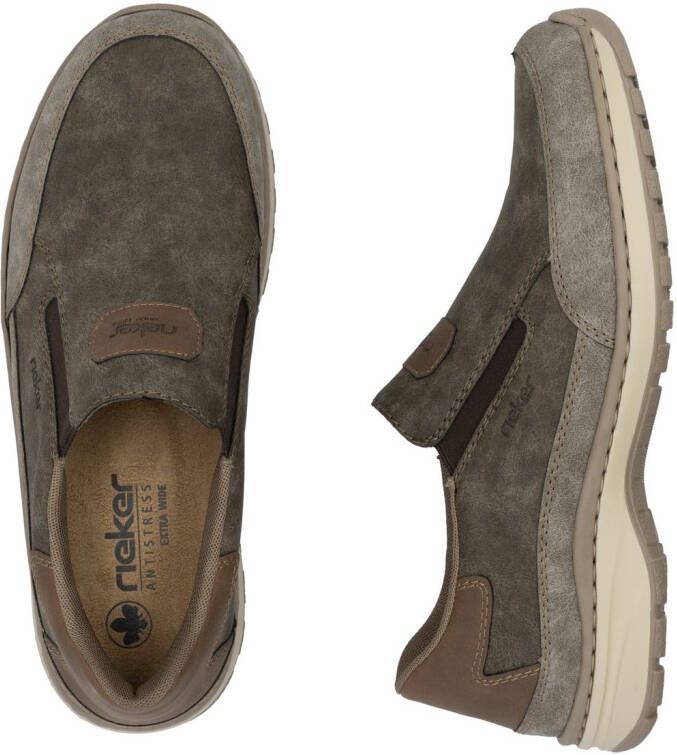 Rieker Instappers slip-on sneaker vrijetijdsschoen lage schoen met elastische band