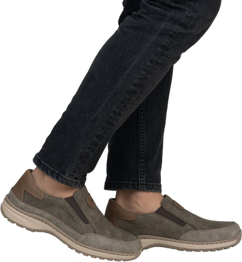 Rieker Instappers slip-on sneaker vrijetijdsschoen lage schoen met elastische band