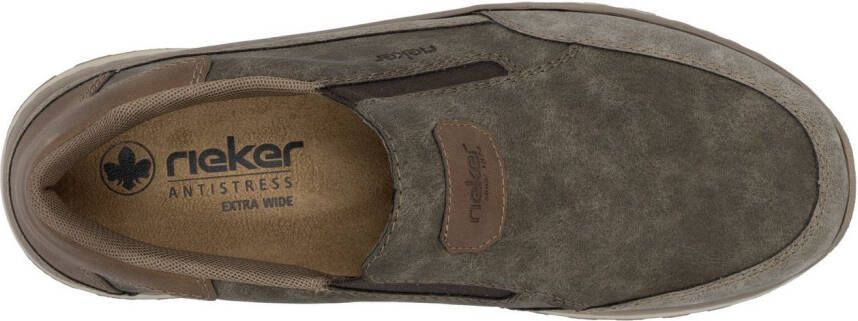 Rieker Instappers slip-on sneaker vrijetijdsschoen lage schoen met elastische band