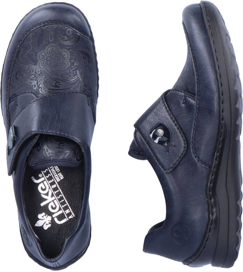 Rieker Klittenbandschoenen met subtiel paisley-patroon