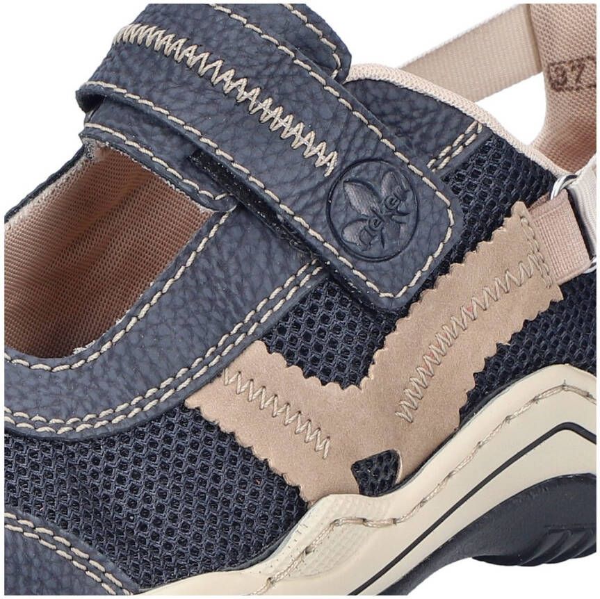 Rieker Klittenbandschoenen instapschoen slip-on sneaker met contrasterende sierstiksels
