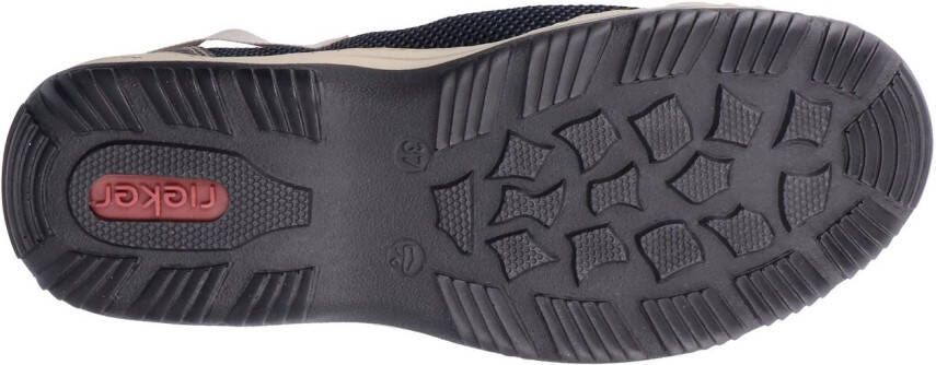Rieker Klittenbandschoenen instapschoen slip-on sneaker met contrasterende sierstiksels